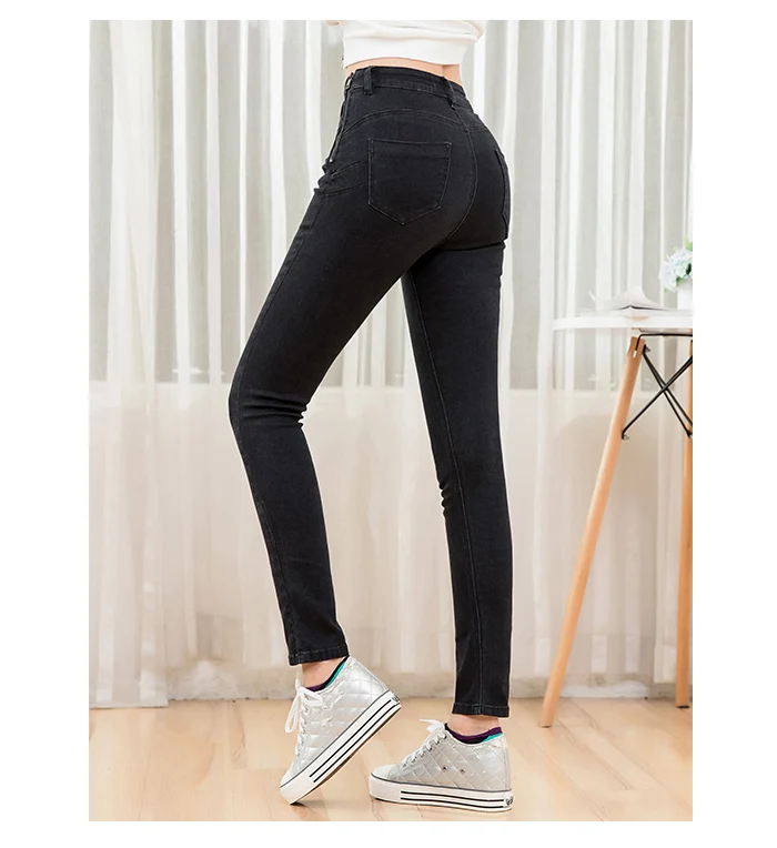 LEIJIJEANS, Новое поступление, повседневные длинные джинсы с высокой талией, модные, на молнии сбоку, уличные, удобные, женские джинсы размера плюс, 9198