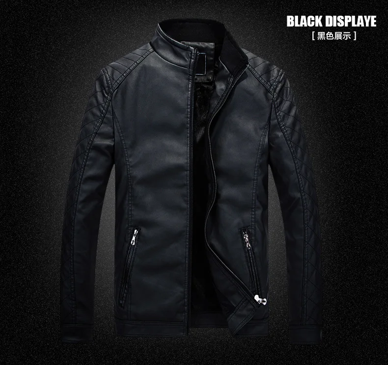Мужские кожаные пальто в Корейском стиле Slim Fit-Молодежная куртка Мужская Slim Fit локомотив из искусственной кожи мужская одежда