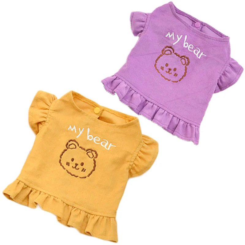 Cute Dog Dress Spring Pet Clothes Short Sleeve Cat Coat For Girls Princess Tutu Dresses Small Medium Chihuahua | Дом и сад