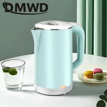 DMWD, Автоматическое отключение питания, электрический чайник, 1.8л, нержавеющая сталь, мгновенный нагрев, котел для горячей воды, чашка, тепловой чайник, нагреватель, штепсельная вилка европейского стандарта