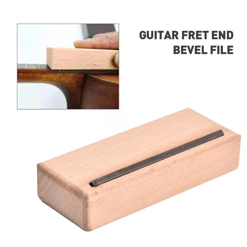 Гитарный лад концевой конический файл lutier Maple Wood Dual Edge 45 градусов гитарный лад Полировочный файл музыкальный инструмент для ремонта