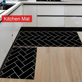 

Rug Floor Mat Carpet Soft ComfortableSoft 2pcs/Set Polyester Geometric Pattern Kitchen Non-Slip Winter Hotel Living Room