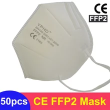 Máscara de respirador FFP2 reutilizable, KN95 mascarilla protectora para la boca, protección contra Virus, fpp2, aprobado por la CE