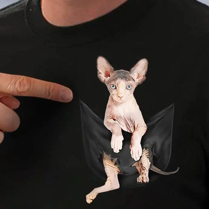 

PLstar Cosmos summer t shirts cat Tee printed t-shirt men women shirts funny cotton black Halloween tops