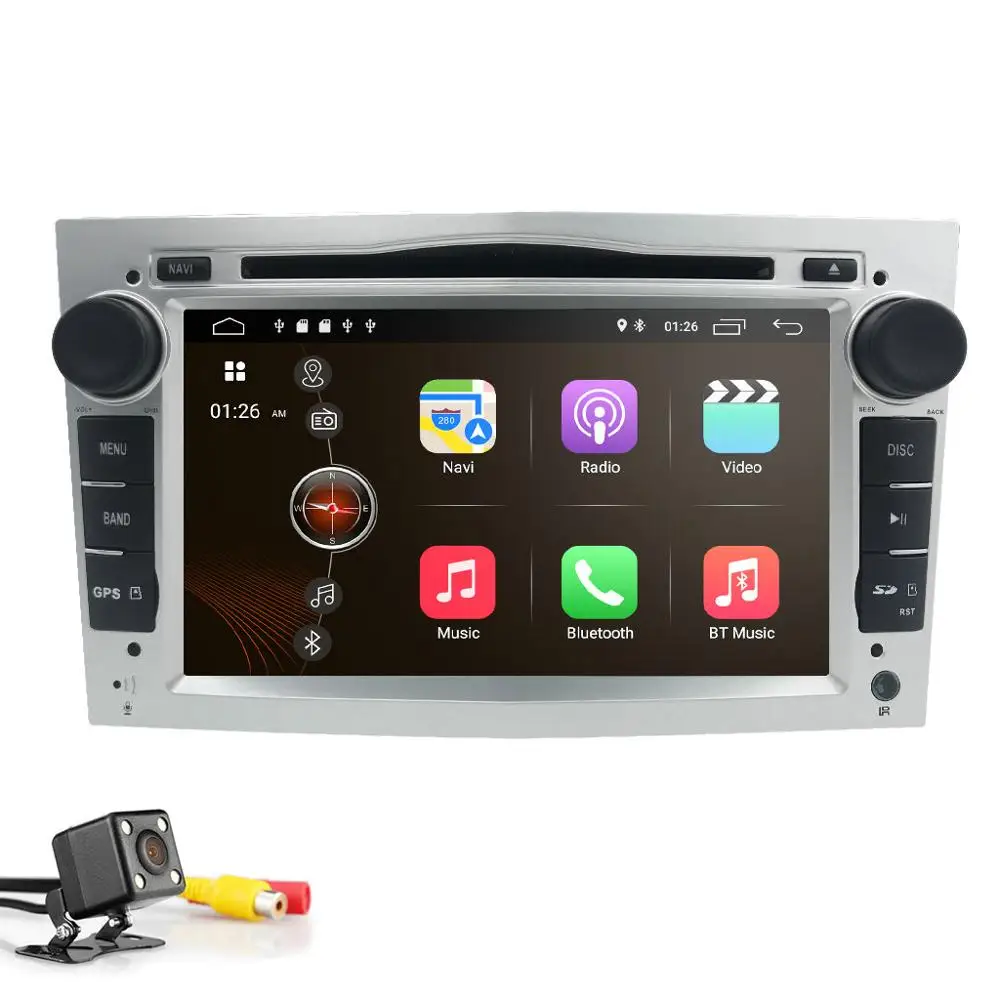 Автомобильный мультимедийный плеер gps Android 9 2 Din DVD Automotivo для OPEL/ASTRA/Zafira/Combo/Corsa/Antara/Vivaro радио FM DSP DVR TPMS - Цвет: silver with DVD