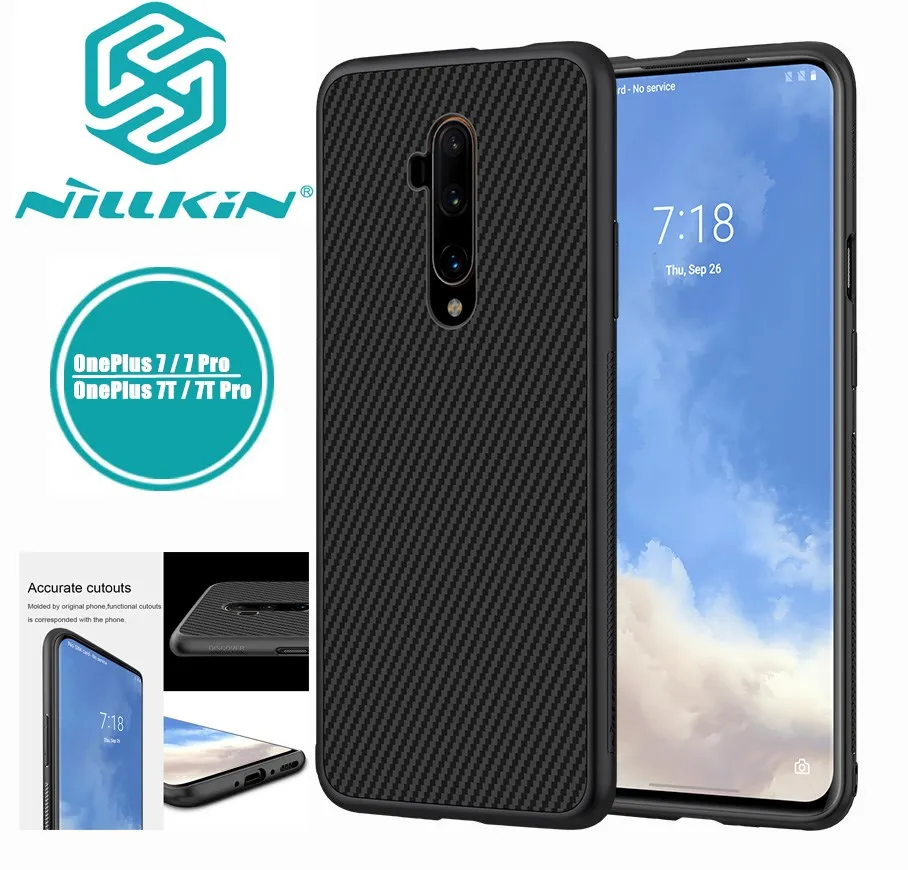 OnePlus 7T Pro чехол Nillkin из синтетического углеродного волокна PP жесткий пластиковый чехол для телефона Магнитный для OnePlus 7 1+ 7 Pro