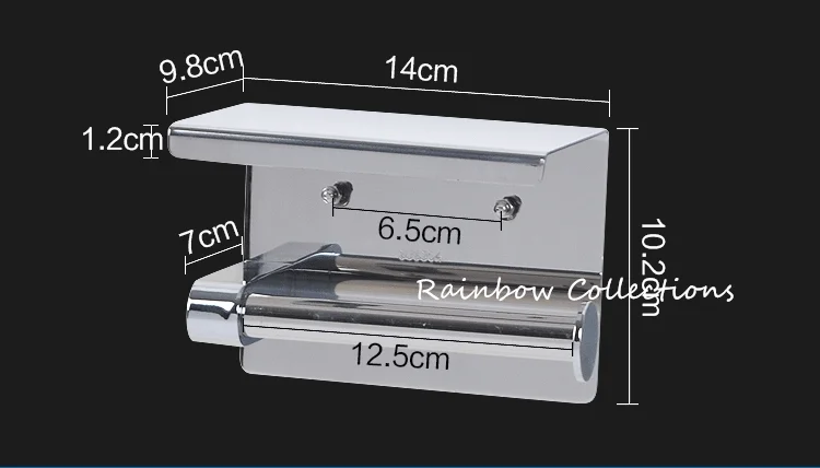 Stainless Steel 304 Bathroom Paper Holder Toilet Paper Holder Tissue Boxes with Shelf Bathroom Mobile Towel Rack