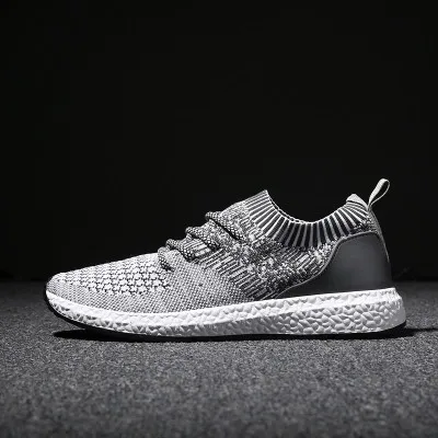 Grey 39 Xiaomi Mijia Youpin, новая мужская обувь, летающие тканые кроссовки, трендовая повседневная обувь, мужская обувь для фитнеса, бега, упражнений - Цвет: Grey 39