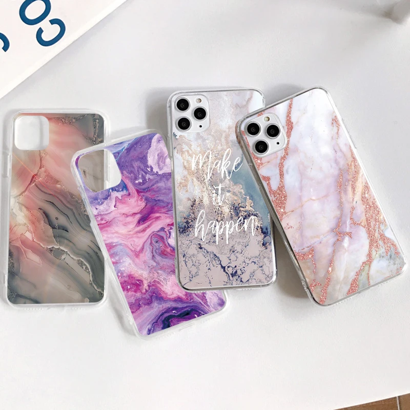 Мраморный Мягкий чехол из ТПУ для Huawei P30 Lite P10 P20 P9 Mate 10 30 20 P40 Pro + Plus E P Smart 2019 Z 2017