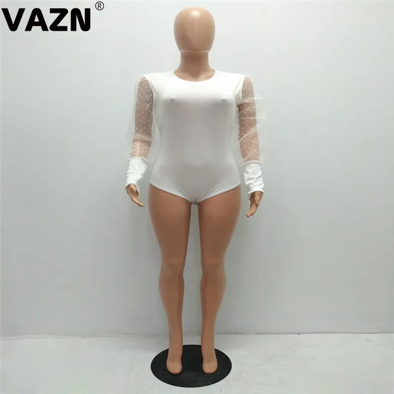 VAZN,, для взрослых, дикий Джокер, сексуальные, модные, одноцветные, круглый вырез, полный шнурок, рукав, для женщин, высокая талия, эластичные, обтягивающие боди