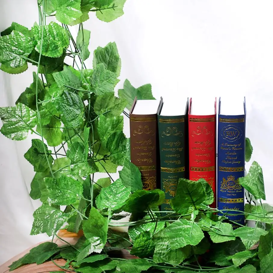 

Artificial Plants 12PCS Plant artificial Ivy Flower Silk Grape Leaf Hanging Garlands Faux Vine Wedding Decoration For Home