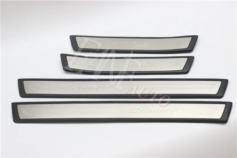 Нержавеющая сталь Led порога Накладка защита Накладка для Camry 2007 2012 - Цвет: 2012-2016 No led A