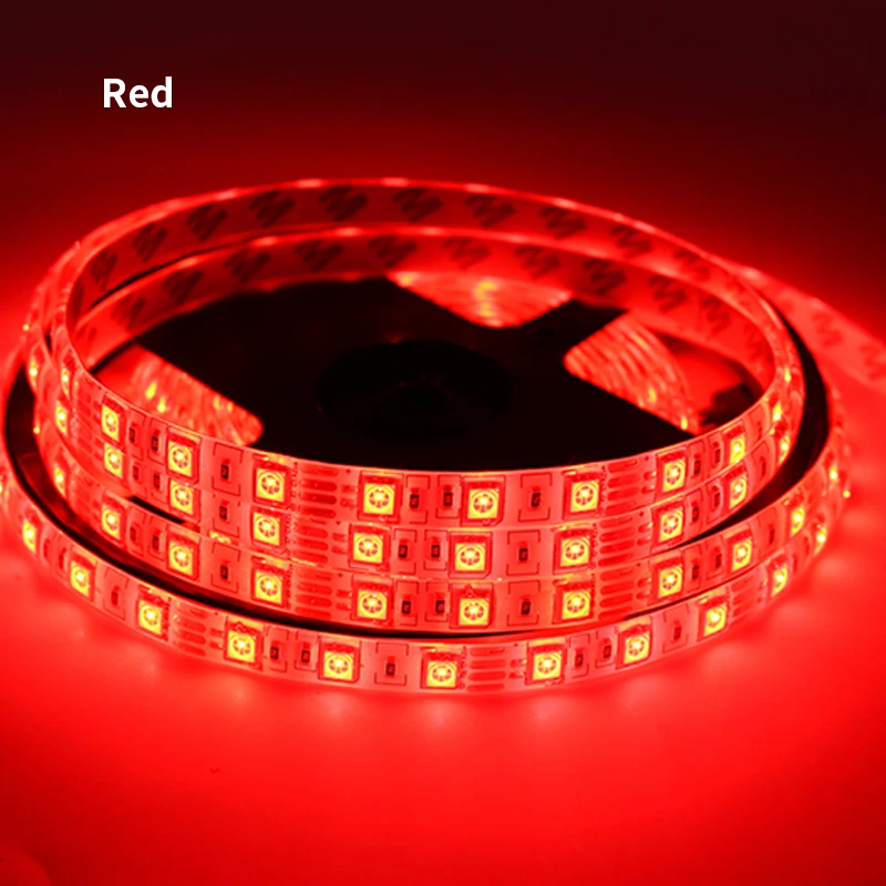 Red DC 12 В RGB Светодиодная лента светильник SMD 2835 RGB Водонепроницаемый 1-5 M12 V 60 светодиодный/M RGB Светодиодная лента светодиодный светильник с подсветкой для гостиной - Испускаемый цвет: Red