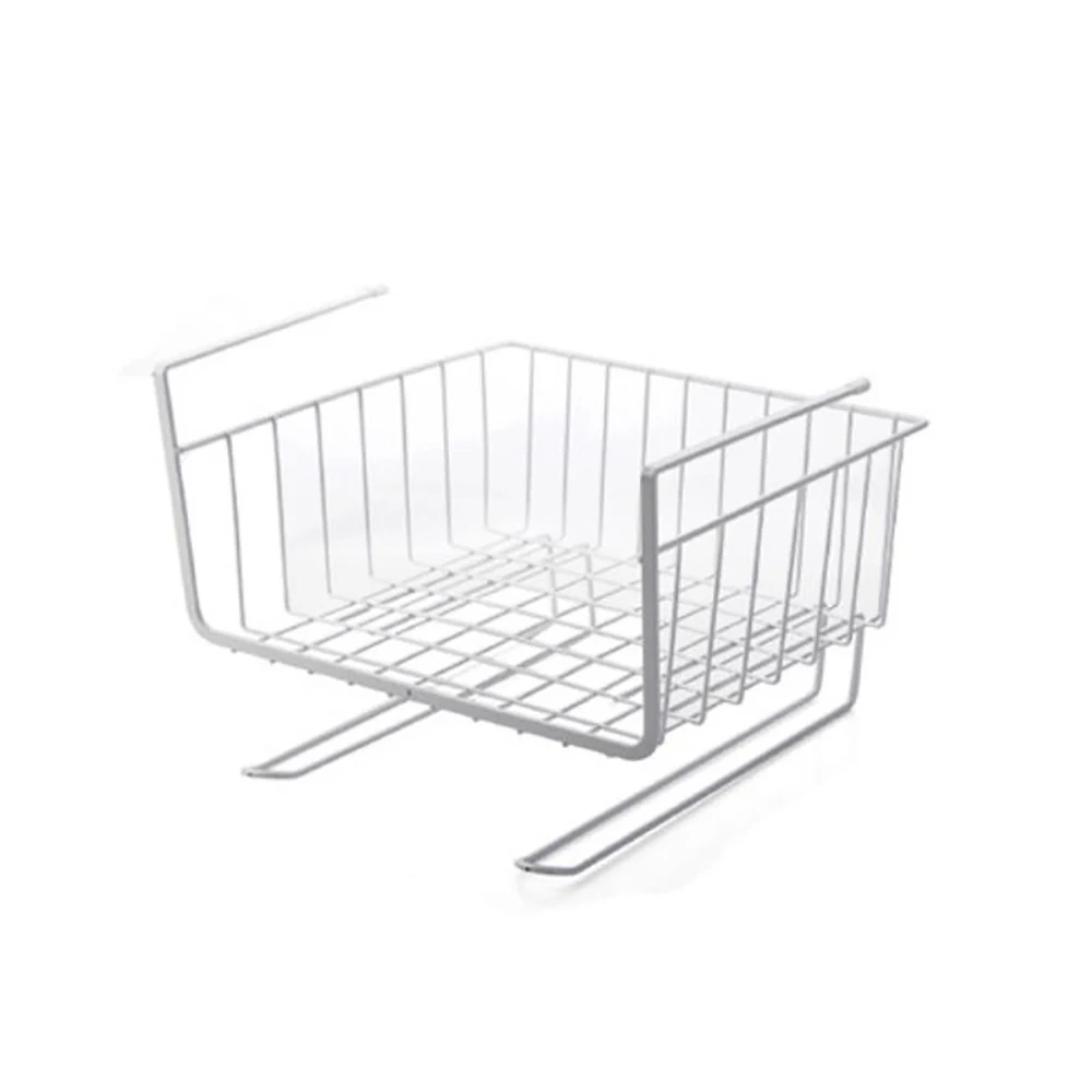 

Iron Cabinet Hanging Basket Under Shelf Storage Mesh Basket Cupboard Cabinet Door Organizer Rack Hanging Shelf