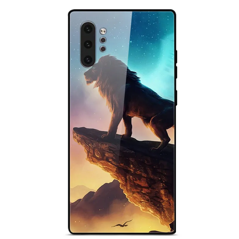 Для samsung Galaxy Note 10 чехол Note10 Pro закаленное стекло твердая задняя крышка для samsung Note10+ Plus 10Pro чехол для телефона s бампер Капа