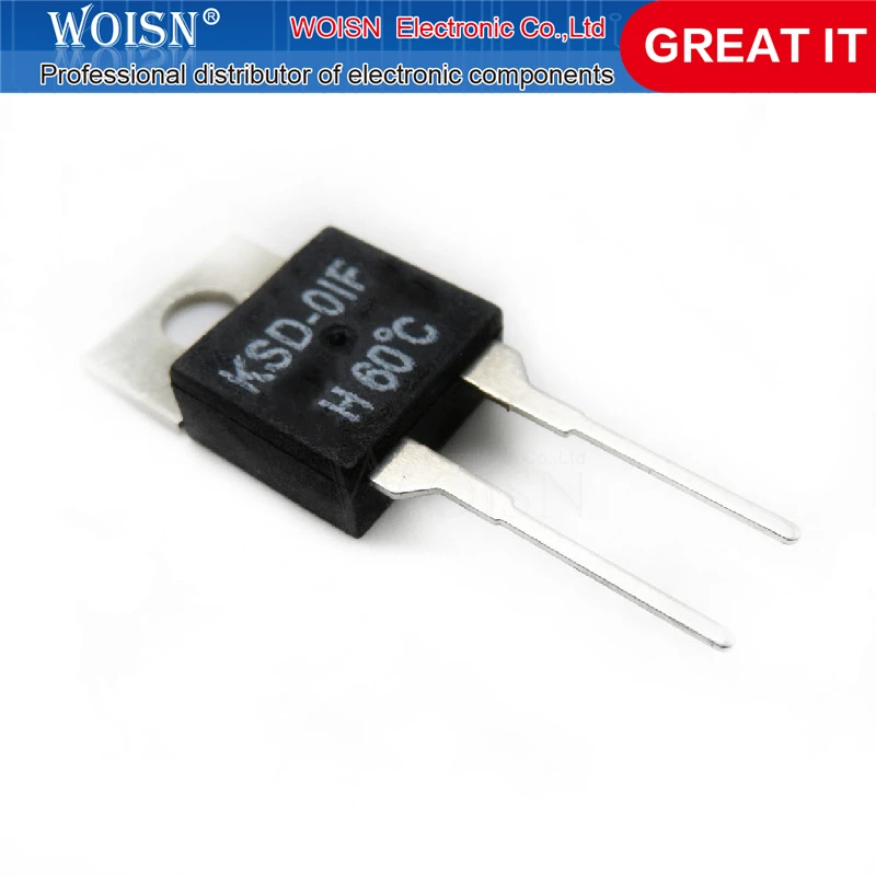 5 шт./лот KSD-01F 40 45 50 55 60 65 70 80 85 градусов нормально закрытый термостат переключатель