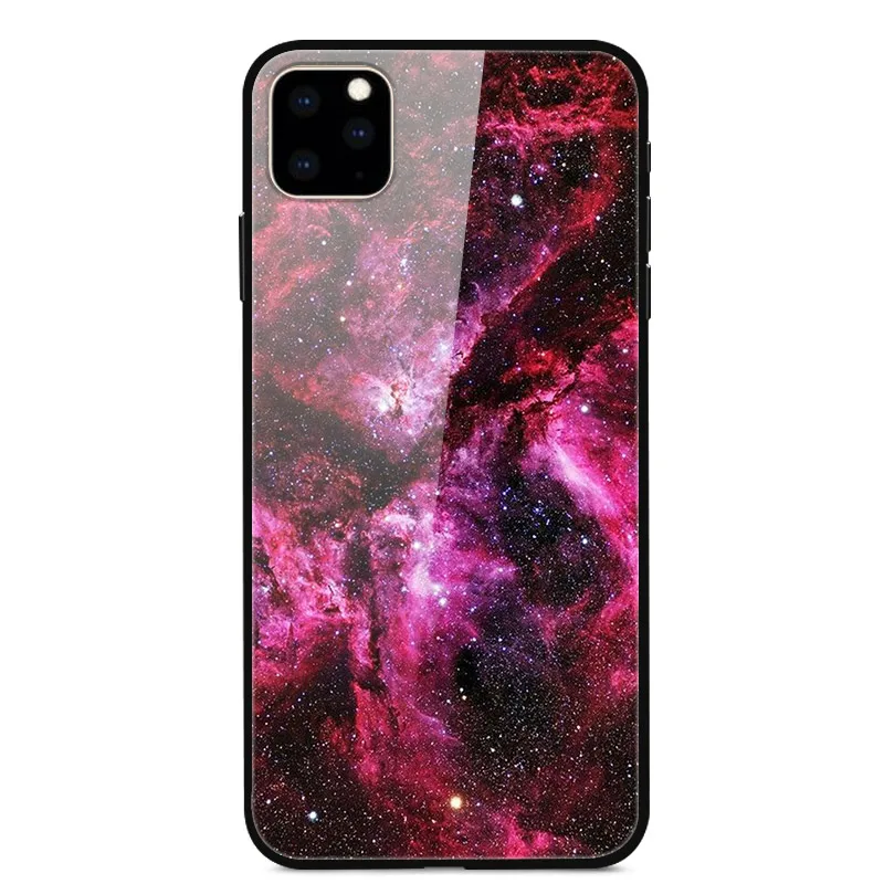 13 Закаленное стекло чехол для iPhone 11 11Pro максимальный Чехол Мягкий бампер задняя крышка для iPhone 11 Pro Max телефон стеклянная крышка для iPhone11 - Цвет: 13