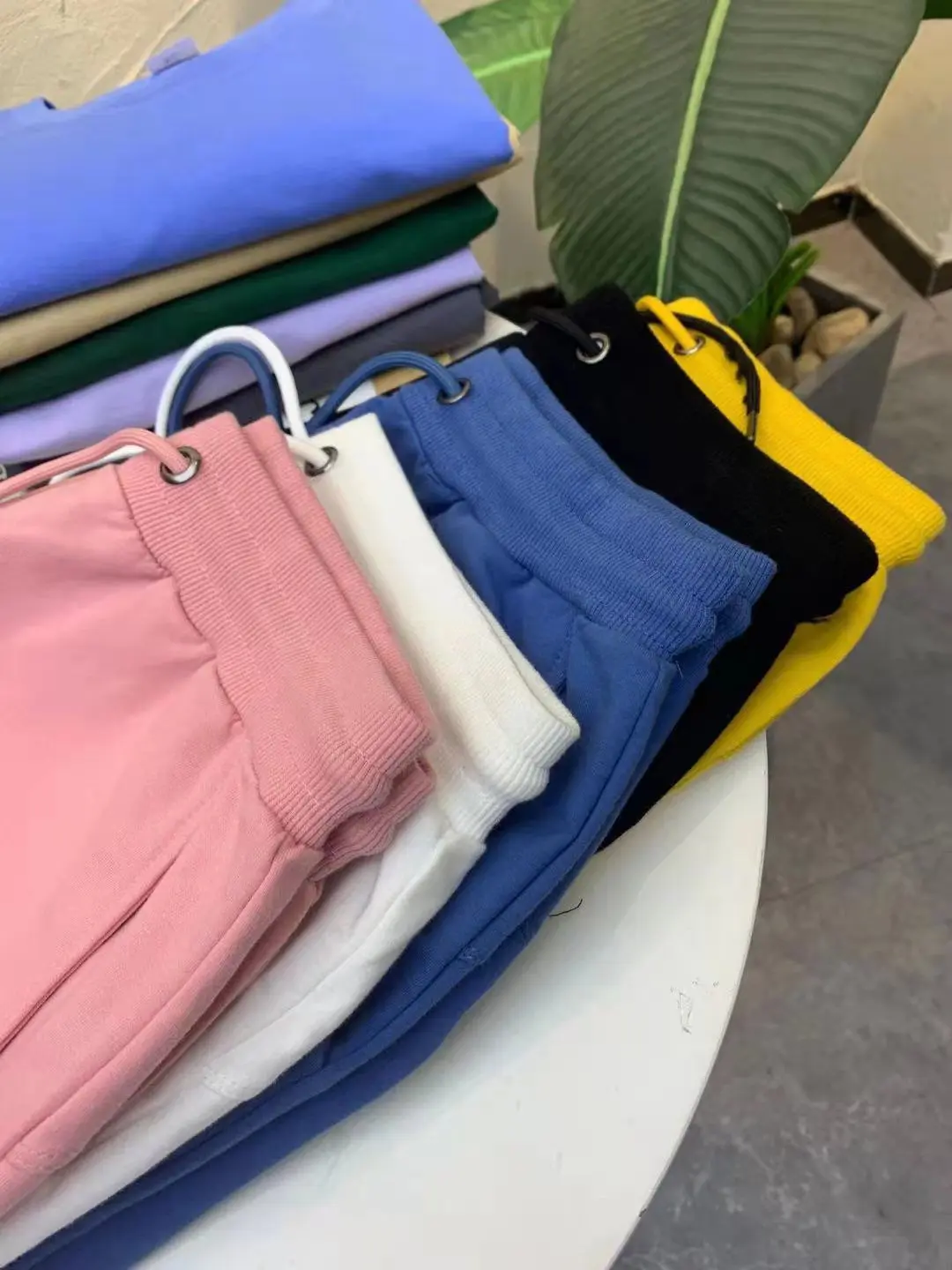 40KG-100KG Summer New 100% Cotton Soft Men’s Drawstring Waist Black White Yellow Pink Casual Shorts maamgic sweat shorts