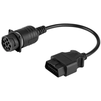 

9 Pin to 16 Pin OBD2 Truck Diagnostic Scanner Cable Adapter for Cummins-Crude Oil Engine J1962-J1939