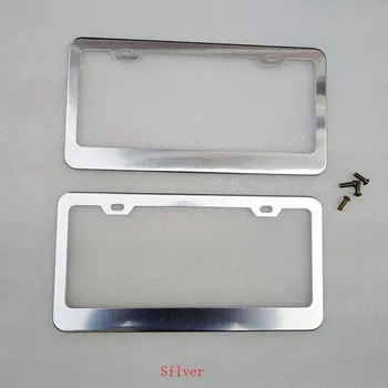 

Car License Plate Frame fit for USA Canada Car License Plate Frame Metal Number Plate Holder Auto Car Styling Accessories 2 Pcs
