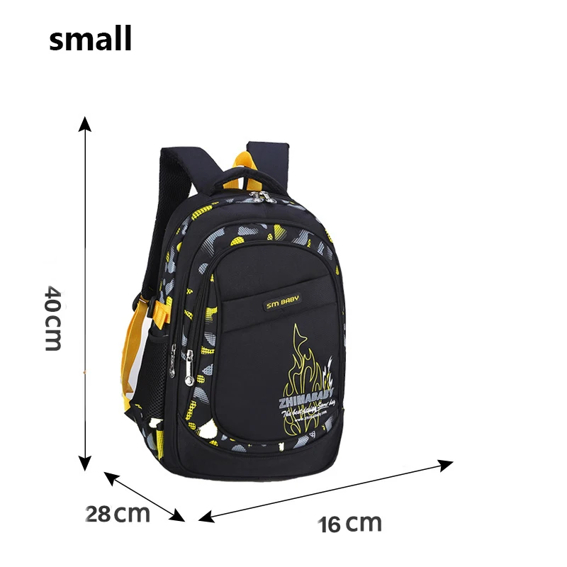 Small yellow New Children School Bags Boy Backpacks Brand Design Teenagers Best Students Travel Waterproof Schoolbag - Цвет: Small yellow