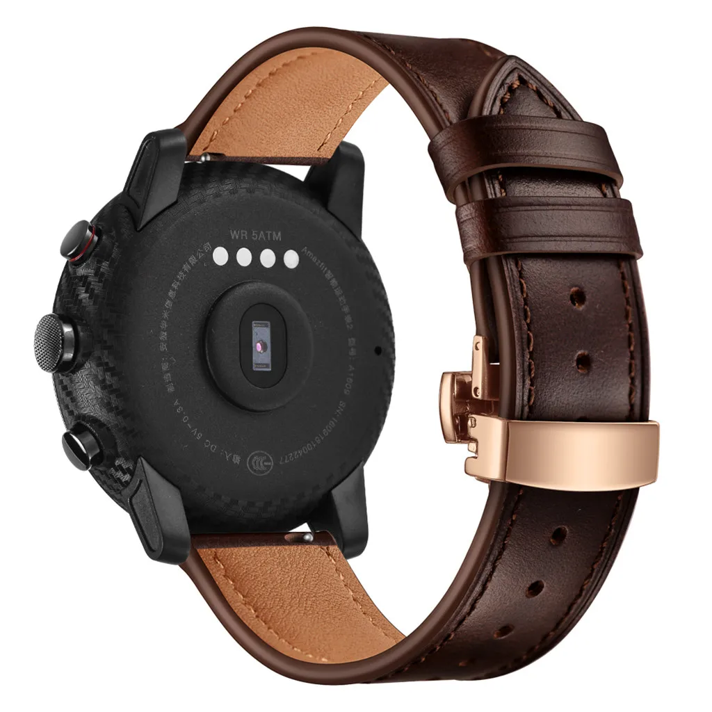 Сменный Браслет Роскошный кожаный для Xiaomi Huami AMAZFIT 2/2S Stratos часы сменный Браслет наручных часов Ремешок для умных часов Ремешок