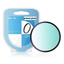 RISE(UK) 49/52/55/58/62/67/72/77 мм Ультра тонкая рамка зеленый цвет фильтр с коробкой для портативной видеокамеры DSLR SLR Камера объектив