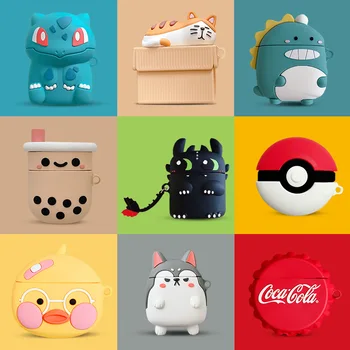 

3D Silicone Cute Cartoon Animal Crossing Pokemon Bulldog Corgi Brunch Brother Pig Earphones Cases For Huawei Freebuds 3 Pro