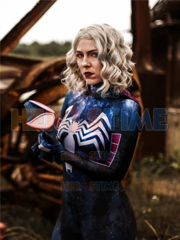 

Gwenom Symbiote Gwen Stacy 3D Print Spandex Halloween Costumes for woman/kids Custom Made