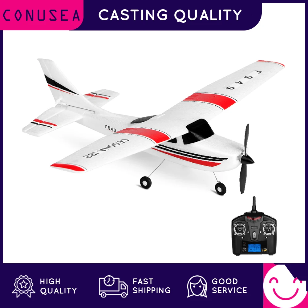 

WL XK F949S RC Airplane 2.4Ghz 3 Channel Gyro Cessna-182 Electric RC Plane Glider Throwing Wingspan Foam Planes Fixed Wing RTF