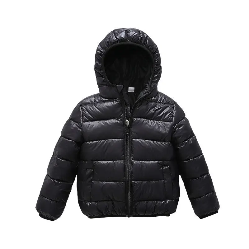 2-Black Новые детские куртки для девочек осенне-зимние теплые детские куртки для мальчиков куртки для маленьких девочек Детская верхняя одежда с капюшоном - Цвет: 2-Black