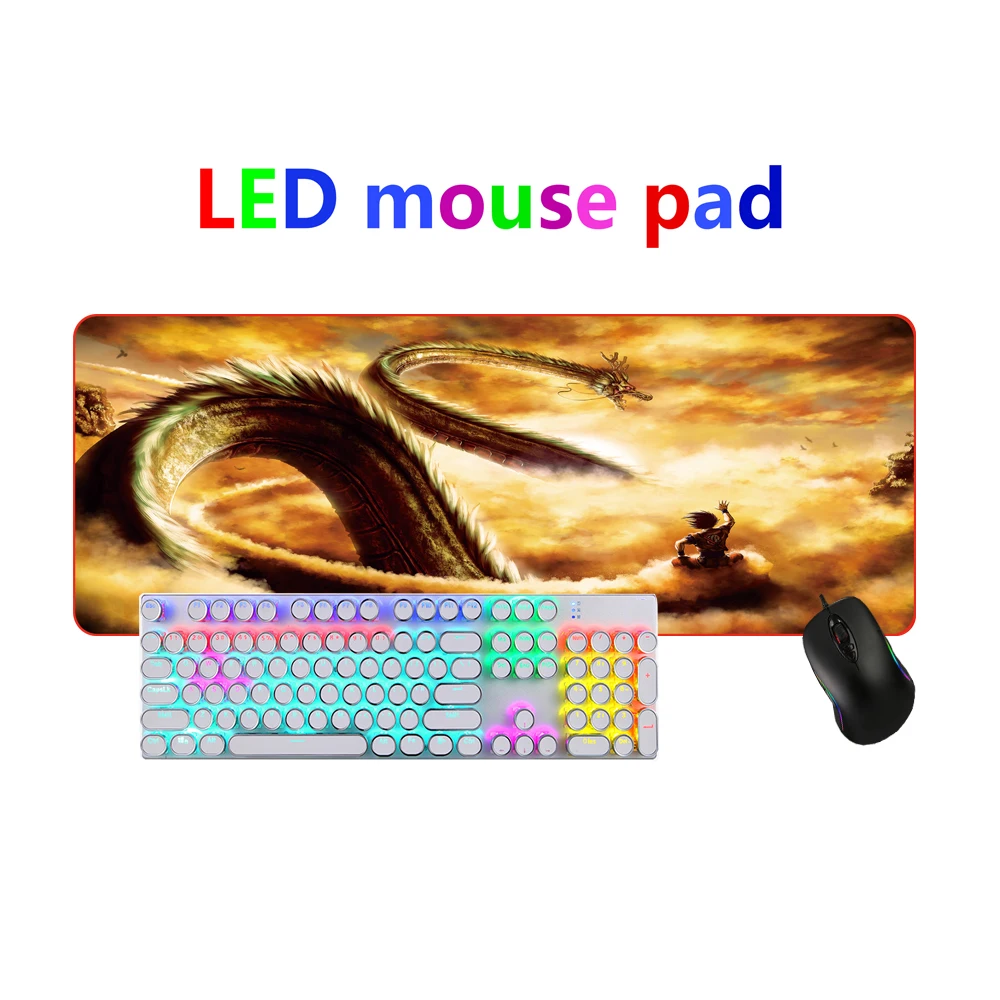 FFFAS аниме игровой RGB Коврик Для Мыши Компьютерный коврик для мыши с подсветкой Mause коврик большой коврик для мыши для настольной клавиатуры Компьютерные мыши с подсветкой коврик