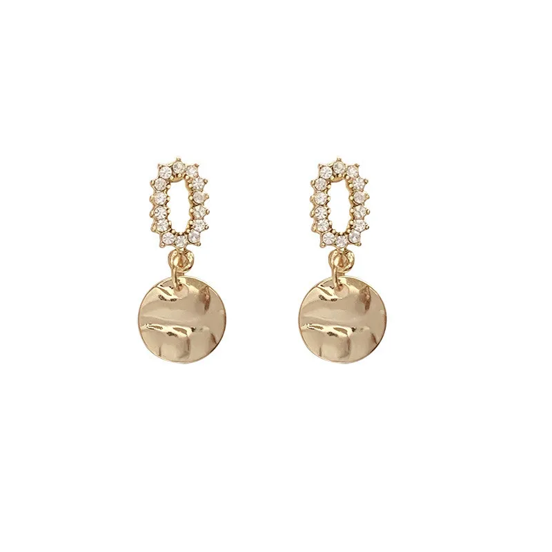 

Fully Cubic Zircon Circle Indian Earrings Shiny Exquisite Korean Earrings