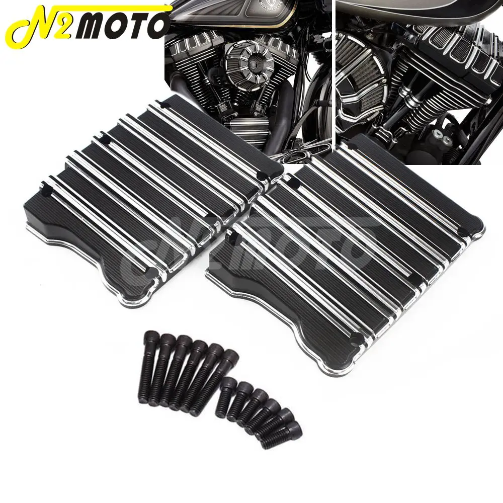 Мотоциклетный чехол-футляр с откидной крышкой черный для Harley Touring Twin Cam Softail Dyna Fat
