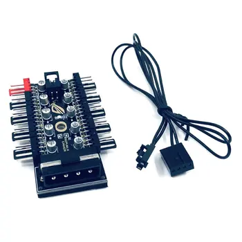 

Motherboard 1 to 10 4 Pin PWM Cooler Fan HUB Splitter Extension 12V SATA Power /Large 4D port Supply PC Speed Controller Adapter