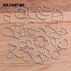 PULCHRITUDE 20Pcs Mix Geometric Figur Charm Stainless Steel Pendant Open Bezel Pressed Resin Frame Mold Bezel DIY Jewelry Making ► Photo 1/6