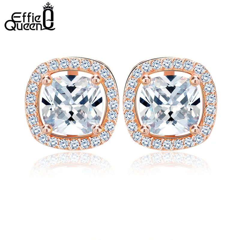 Женские серьги гвоздики в Корейском стиле с кристаллами|cz stud earrings|fashion earringsstud