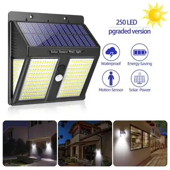 

Outdoor Solar Motion Sensor Wall Light Low Heat Radiation with Long Service Life Waterproof Courtyard Security Lamp 250LED