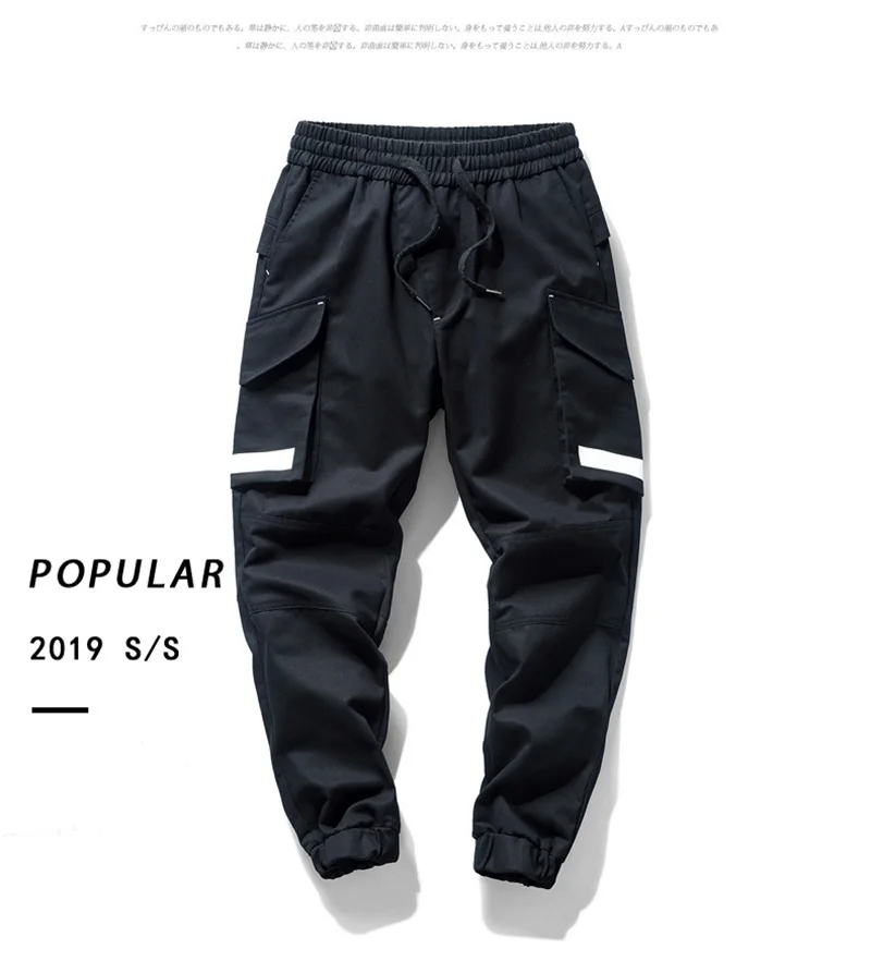 Брендовые новые мужские повседневные брюки свободные тонкие брюки карго с несколькими карманами однотонные мужские брюки из чистого хлопка модные трендовые универсальные