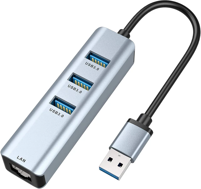 Adaptateur USB Ethernet, Adaptateur Ethernet USB 3.0 vers RJ45, Réseau  Adaptateur LAN 1000 Mbps Compatible avec Windows 10/8.1/8/7/Vista/XP, Mac  OS 10.6 et Supérieur