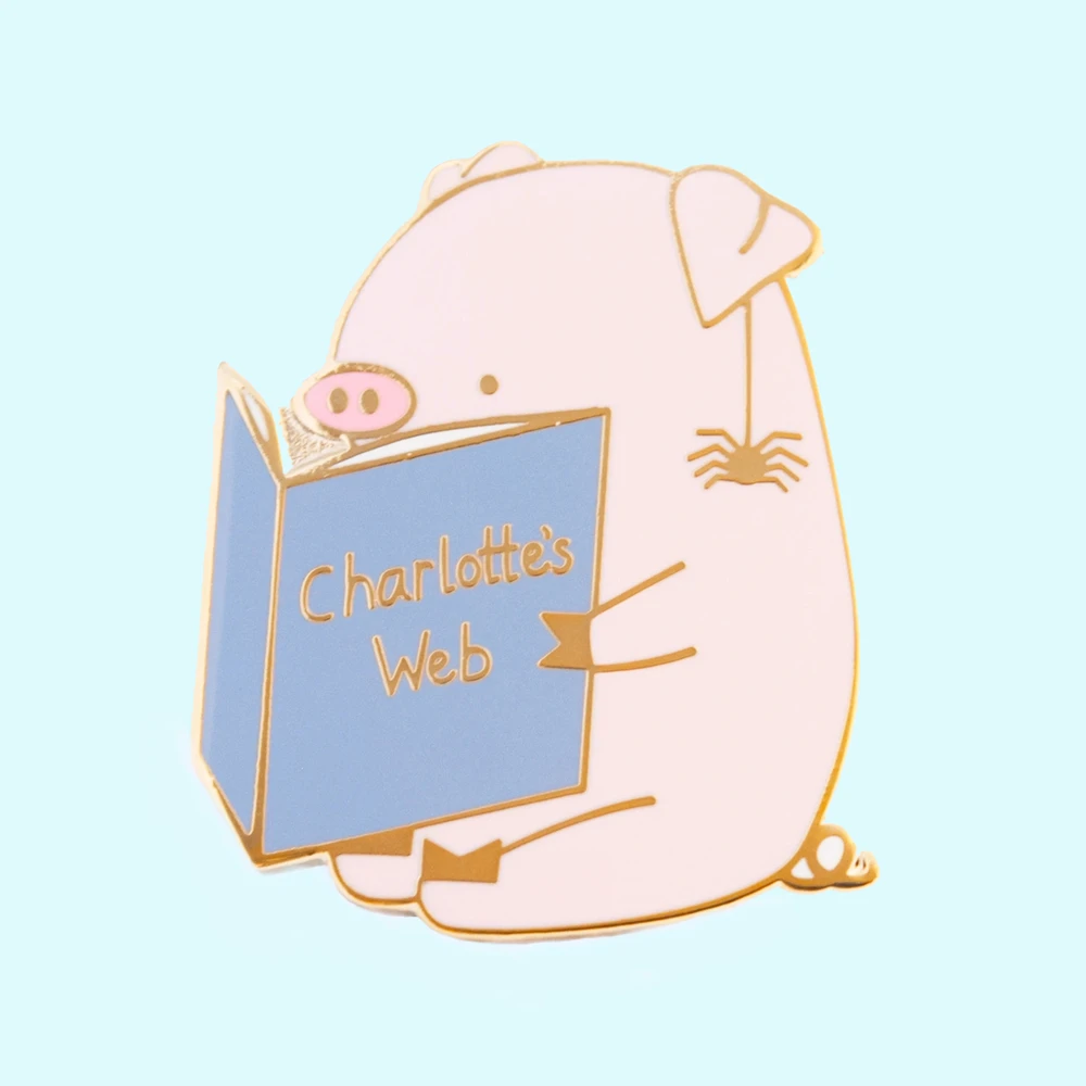 Комедия фильм Charlottes Webs твердая эмалированная булавка Мода Мультфильм пастельные