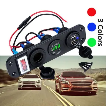 

Dual USB quick charger Car Cigarette Lighter Car Boat Motorcycle Truck USB charger adapter Car Styling Smart Phone quick charger