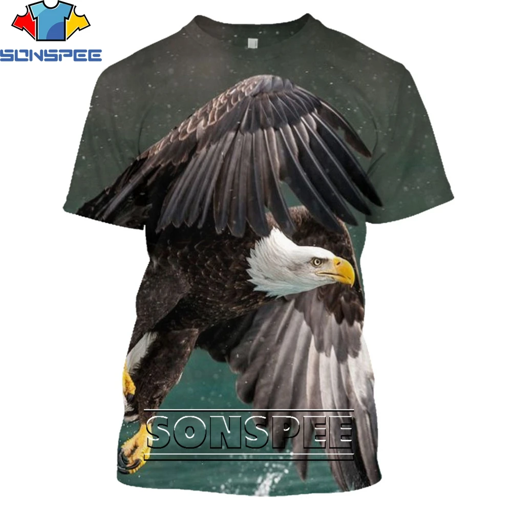 SONSPEE Fashion Streetwear Falcon Clothing Animal Eagle 3D Print T-shirt Summer Casual Men Hawk T Shirts Women Short Sleeve Tops