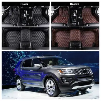 

Car Floor Mat Luxury Auto Foot Mat for Ford Explorer Ecosport Everest Edge Kuga Automobile Carpet Cove Waterproof Car Floor Mats