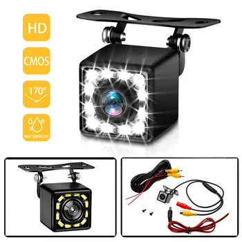 

170 Wide Angle HD 12 Led Night Vision Car Rear View Camera Waterproof Color Image Auto Backup Parking Camera with Cable
