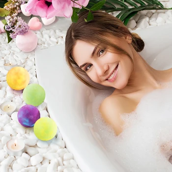 

Exfoliation Anti-fatigue Skin Care Products Bath Salt Balls Body Face Exfoliation Cleaner Bomb Skin Care for Shower Bathing