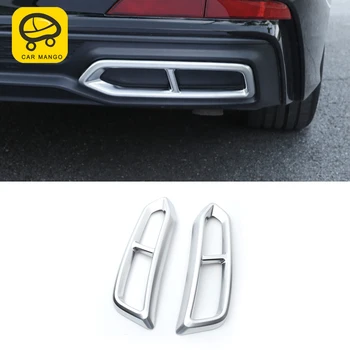 

CarManGo for Audi A6 C8 2019 Car Styling Tail Pipes Exhaust Pipe Silencer Frame Cover Trim Sticker Chrome Exterior Accessories