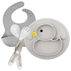 Ensemble d'assiettes en Silicone pour bébé, soucoupe antidérapante, ventouse, vaisselle pour enfants, plat en Silicone pour le sevrage de bébé, Led 9, 2022 