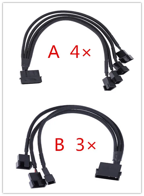 CARPRIE кабели Molex 4 Pin To 4x3/4-pin 5v12v Usb рукавами двойной вентилятор адаптер питания аудио ноутбук ПК Cable-L1015 данных