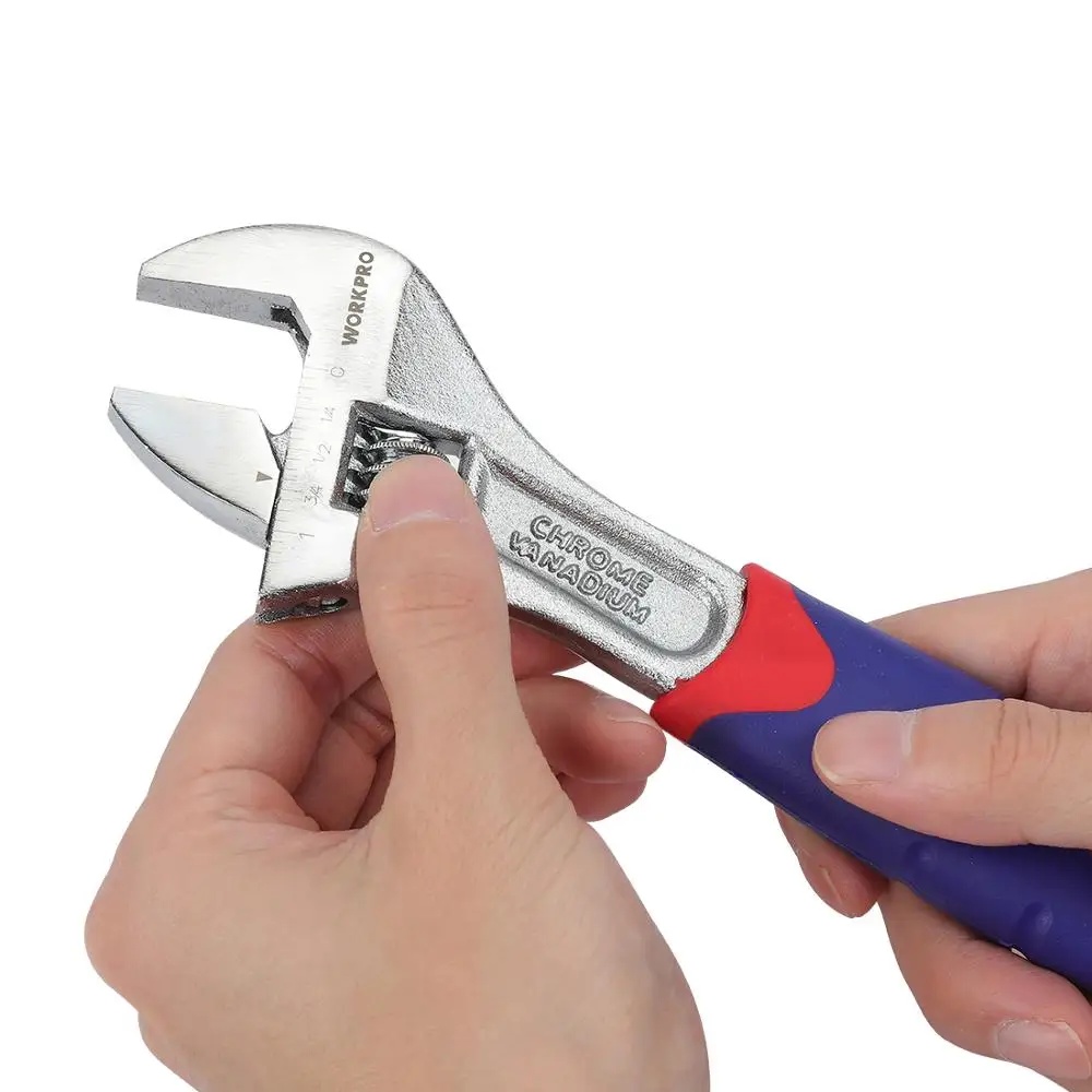 WORKPRO 3 шт. хромированный ванадиевый гибкий ключ набор 6 &quot8&quot 10 &quotширокие челюсти